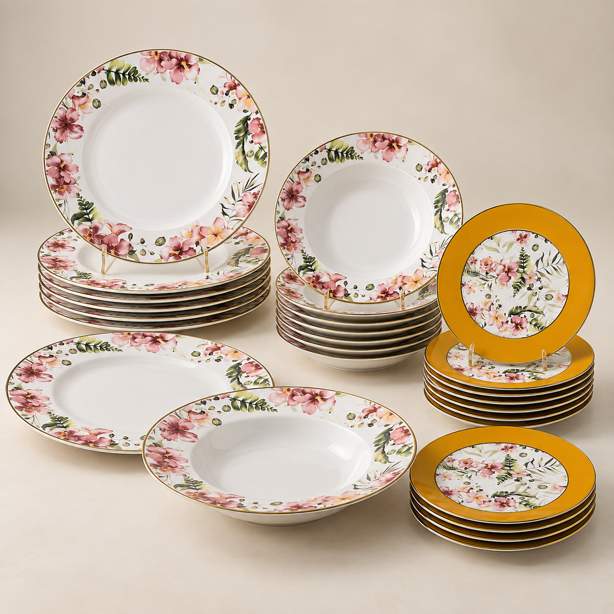 Ceramic Plate Set of 18