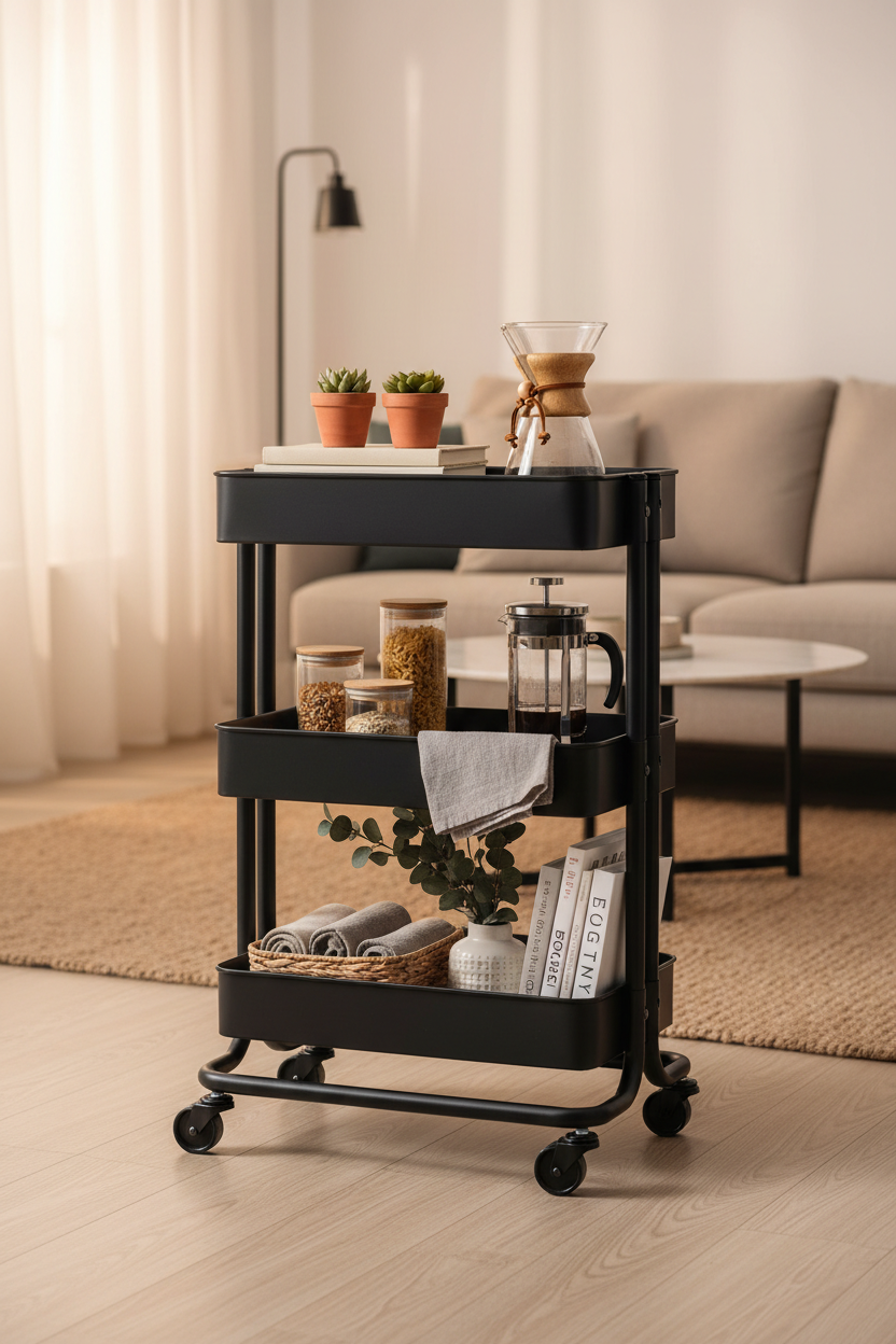 Three Tier Rolling Storage Utility Cart