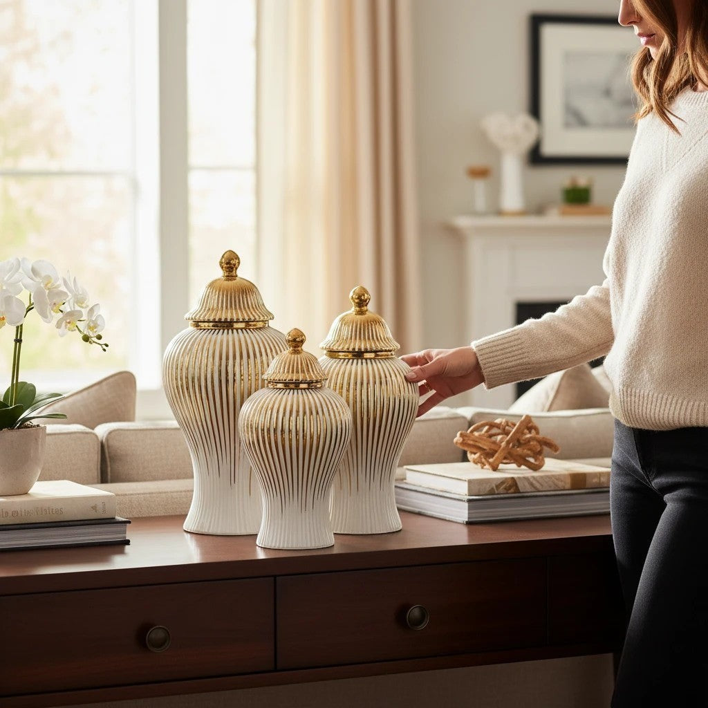 Decorative Ceramic Temple Jars